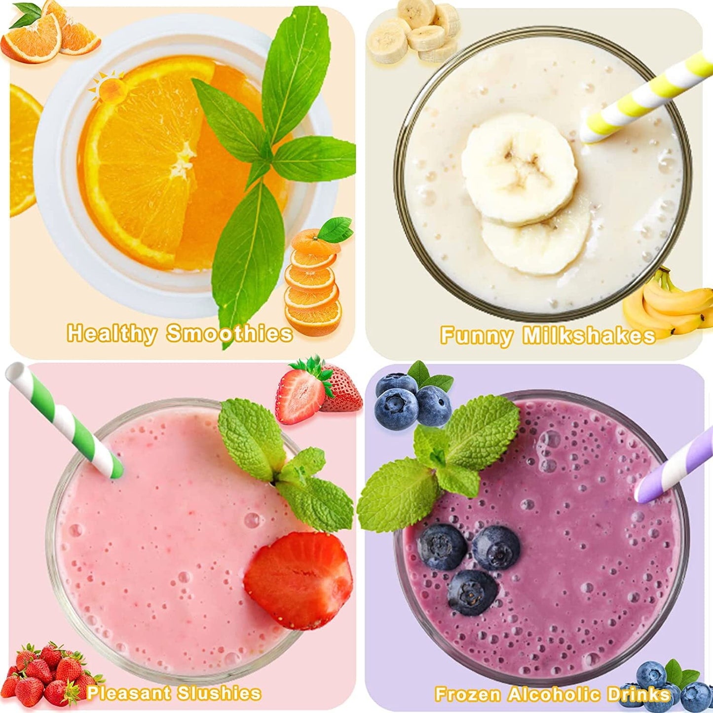 Slushy Maker Cup - TIK TOK Quick Frozen Magic Squeeze Cup, Double Layers Slushie Cup, DIY Homemade Squeeze Icy Cup, Fasting Cooling Make and Serve Slushy Cup for Milk Shake, Smoothies, Slushies
