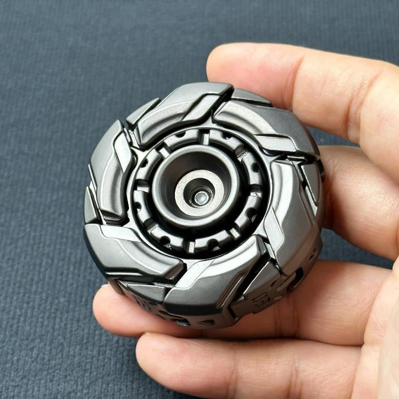 Metal Fidget Spinner, 1 Count Armor Spinning Top Fidget Toy, Stress Relief Toy for Adults, Decompression Toy for Office Desk Gift, Rotating Spinner