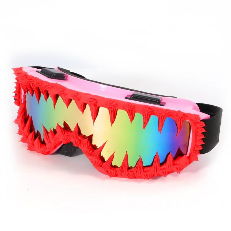 Punk Style Irregular Shaped Biking Sunglasses, Trendy Windproof Ski Goggles, Fashion Accessories for Outdoor Activities, Protective Gear for Men & Women, Sports Outdoor Accessories