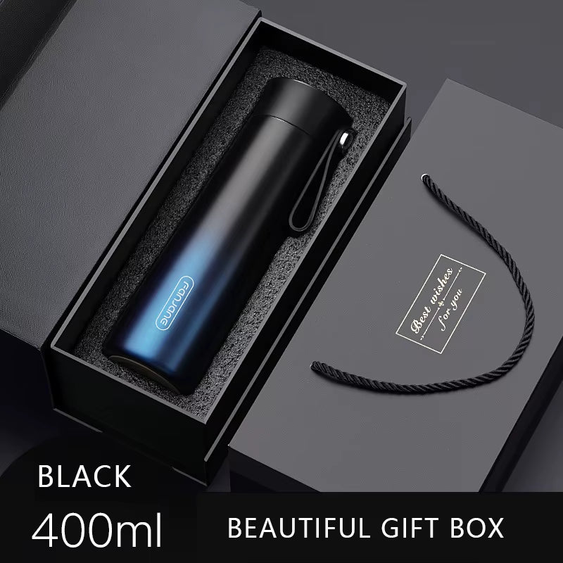 Ladies Portable Smart Temperature Display Thermos Cup Alarm Clock Reminder Drinking Gift Water Bottle Customization 400Ml