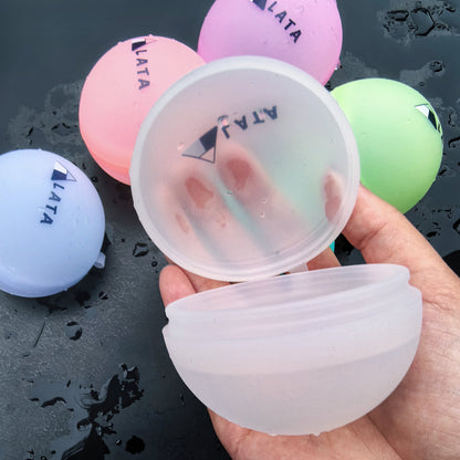 LATA 24 Reusable and Quick Fill Water Balloons, Silicone Refillable and Self-Sealing, Upgraded Version