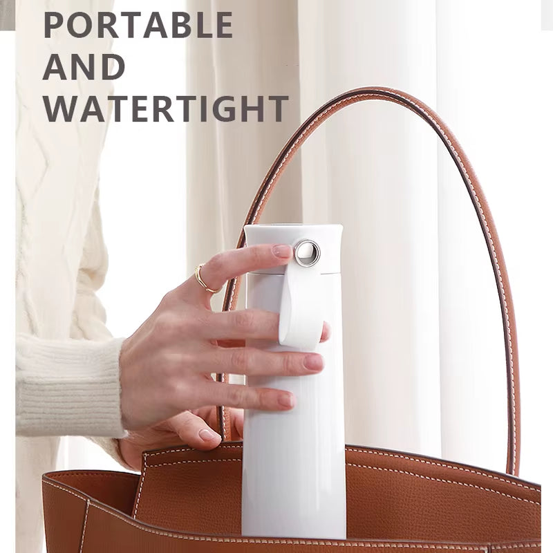 Ladies Portable Smart Temperature Display Thermos Cup Alarm Clock Reminder Drinking Gift Water Bottle Customization 400Ml