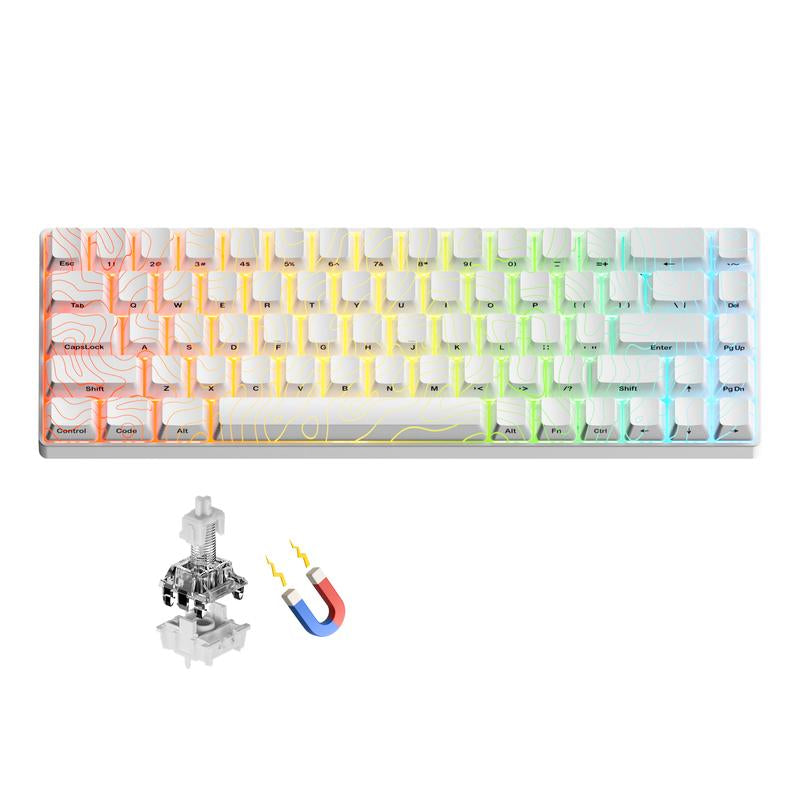 XVX HE68 Gateron EF Magnetic Pro Swtichs Rapid Trigger Gaming Hall Effect 68% Wired Mechanical Keyboard with Imd-Tech Keycaps, Gaming Accessories,Gaming Keyboard