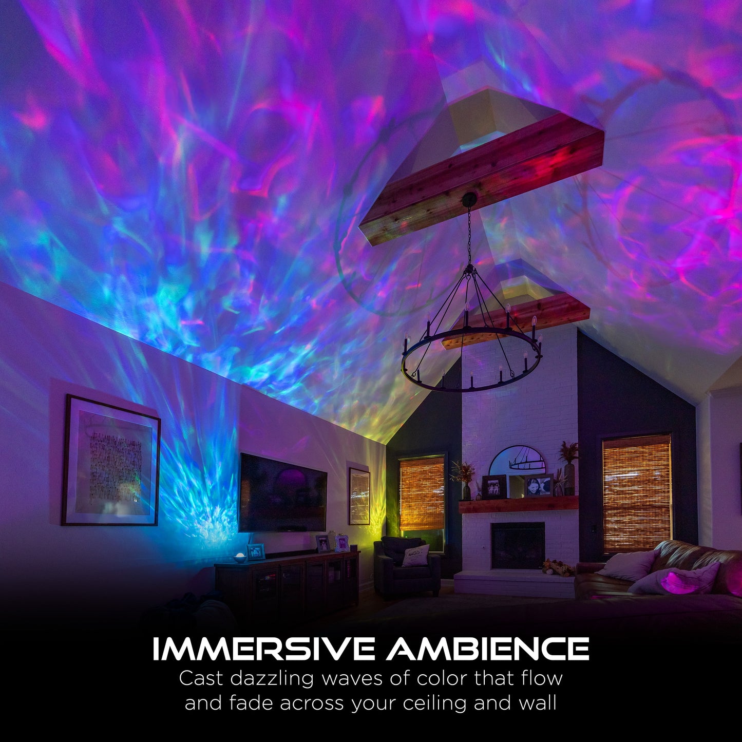 Color-Changing LED Galaxy Wave Projector, USB-C Powered, Night Light, 70333