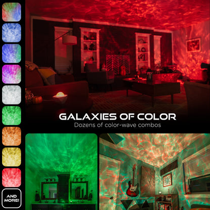 Color-Changing LED Galaxy Wave Projector, USB-C Powered, Night Light, 70333