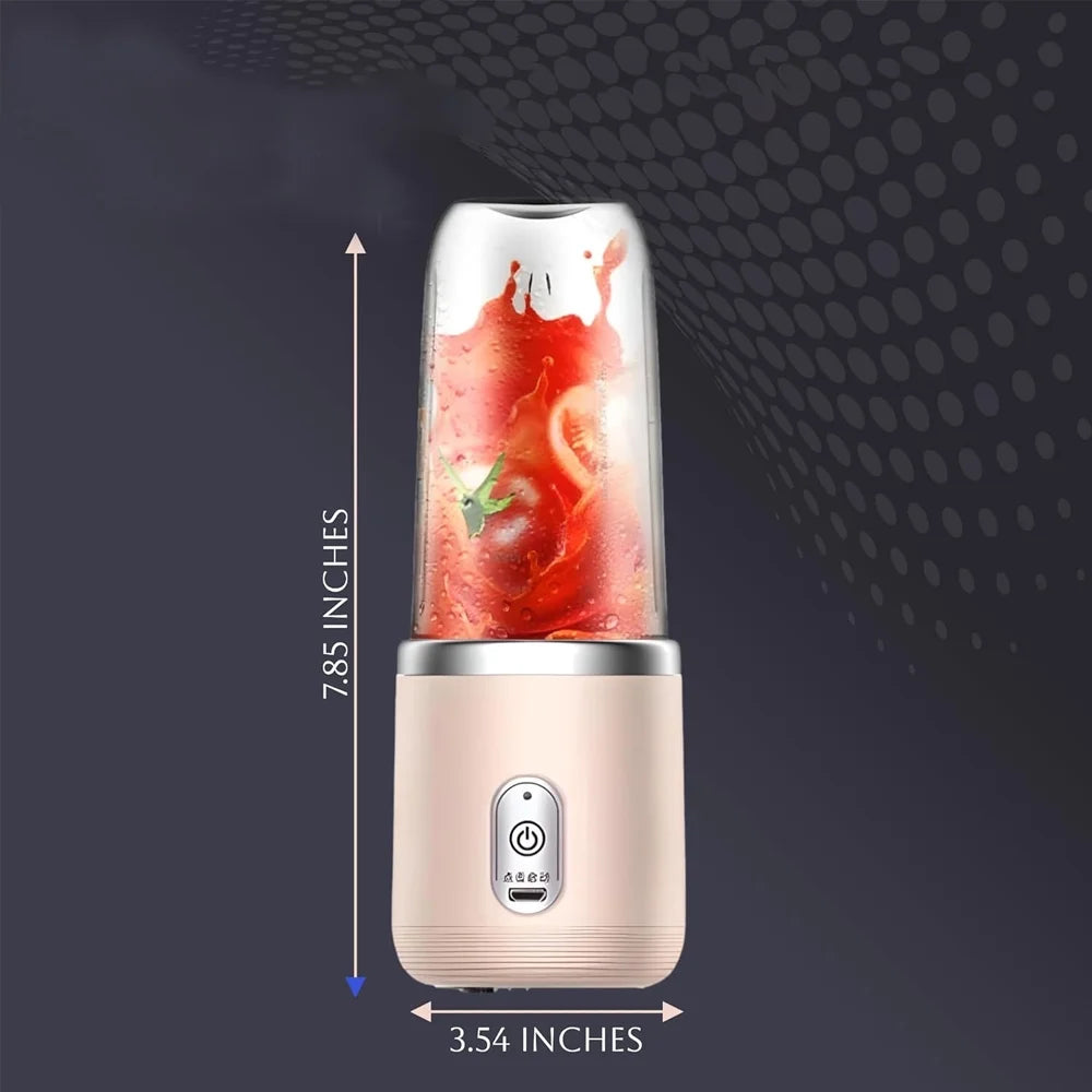 Electric Juice Maker,Portable Blender, Mini Bottle Travel Electric Smoothie Blender Maker Fruit Juicer Cup, Small Juicer Machines Cup for Smoothies and Shakes(Pink)