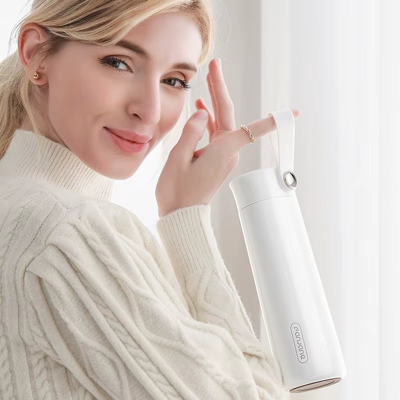 Ladies Portable Smart Temperature Display Thermos Cup Alarm Clock Reminder Drinking Gift Water Bottle Customization 400Ml