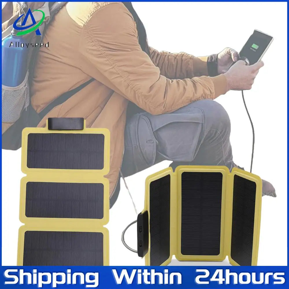 Outdoor Foldable Solar Panel Lightweight Portable Solar Power Bank USB Solar Mobile Power Battery Charger for Travel Emergency