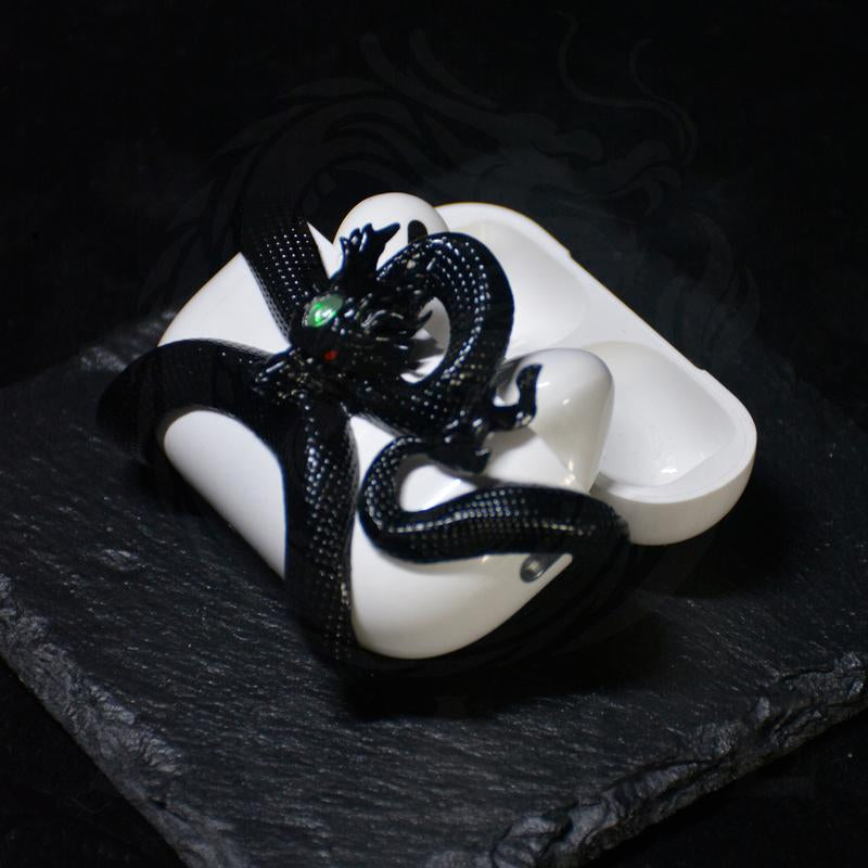 Dragon & Snake Airpods Case for Airpods Pro 2/Pro & Airpods 3 – Anti-Fall Protection Cover, Stylish Decor Gift for Gym Lovers in White, Black, Headset