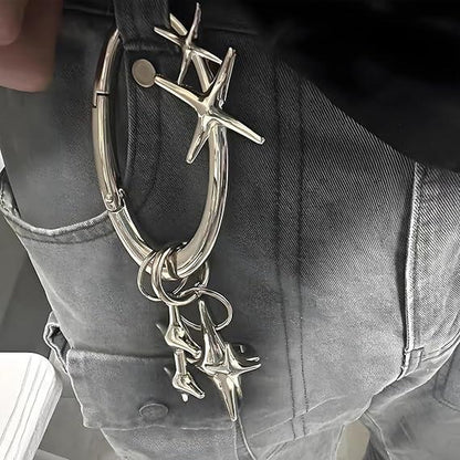 Starlight Y2K Metal Heavy Shiny Carabiner-Viral Carabiner Belt Loop Accessory - Fashion Accessory for Outdoor Camping &Everyday Use