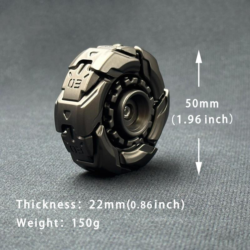 Metal Fidget Spinner, 1 Count Armor Spinning Top Fidget Toy, Stress Relief Toy for Adults, Decompression Toy for Office Desk Gift, Rotating Spinner