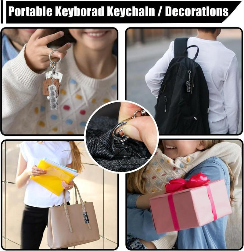 Fidget Keychain – Stress Relief Clicker Keyboard Toy, Perfect for Anxiety & Focus, Fun Office Desk Gadget Gift