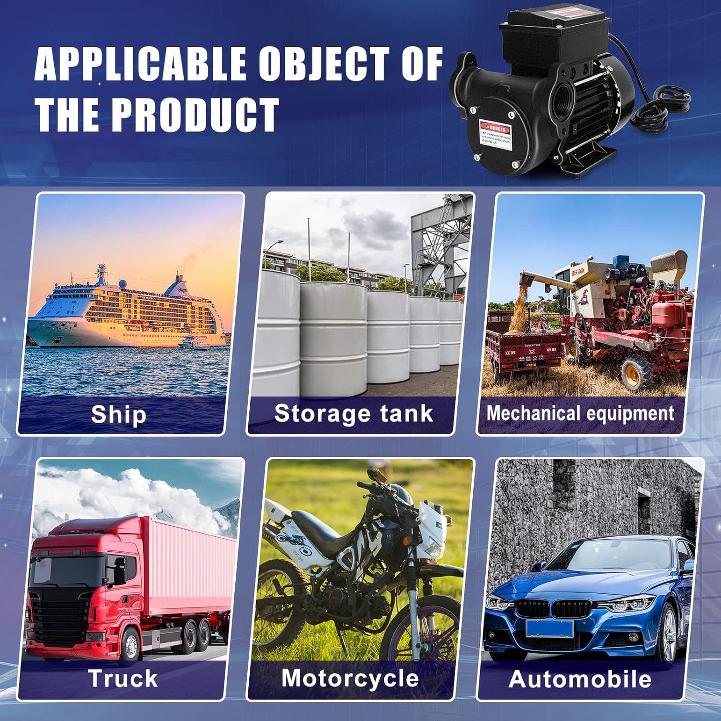Diesel Transfer Pump 20GPM 80L/Min AC 110V Fuel & Oil Transfer Pump - Diesel, Kerosene, Biodiesel