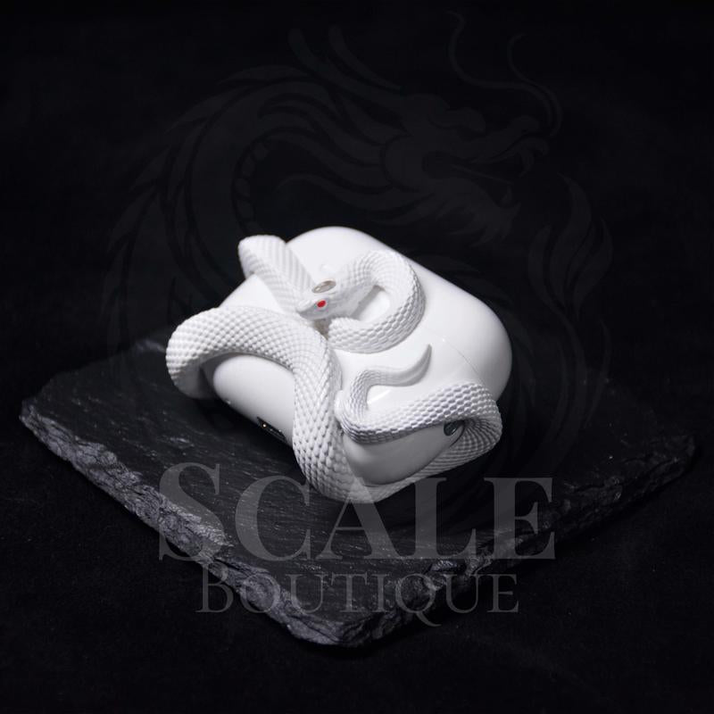 Dragon & Snake Airpods Case for Airpods Pro 2/Pro & Airpods 3 – Anti-Fall Protection Cover, Stylish Decor Gift for Gym Lovers in White, Black, Headset