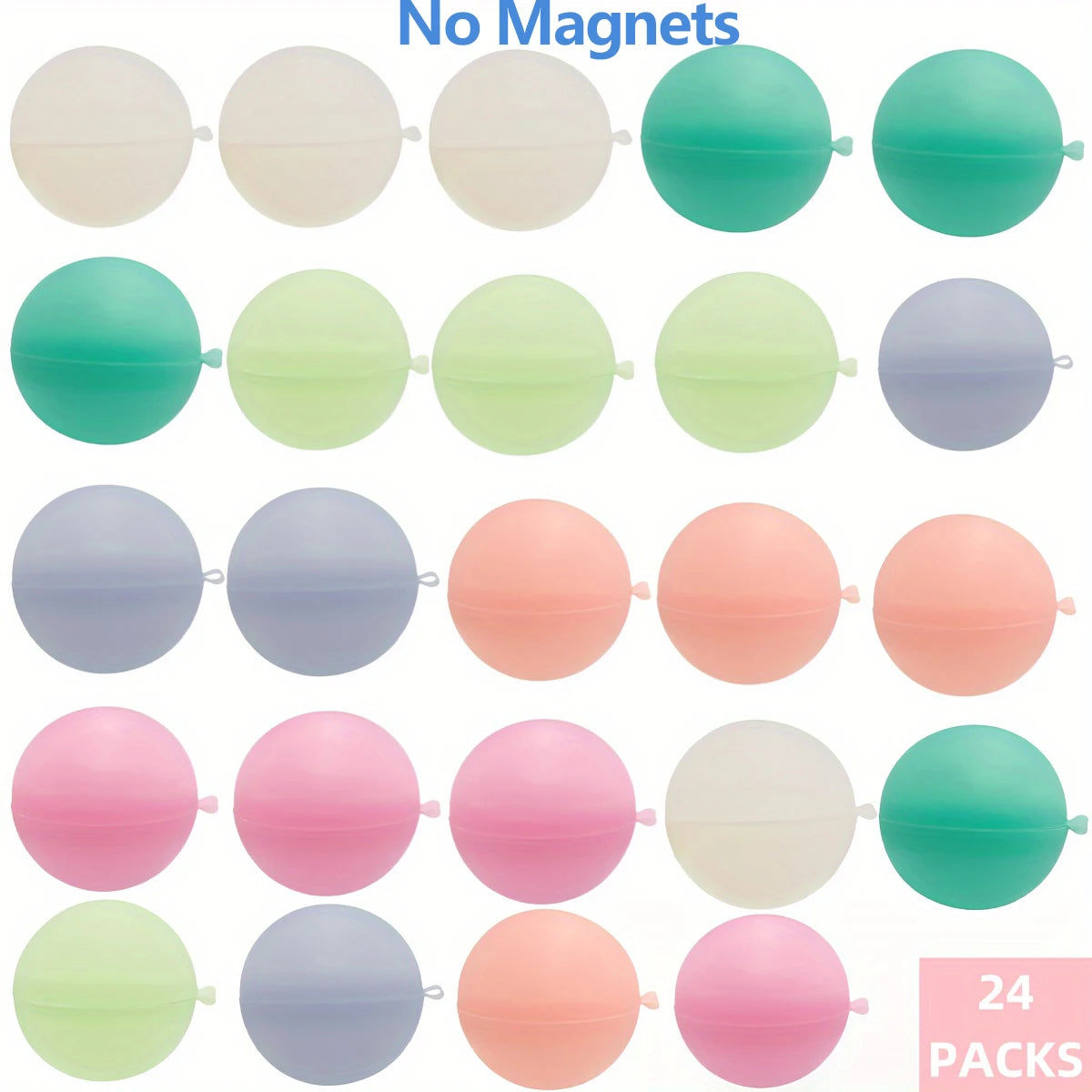 6/12/24Pcs Reusable Water Balloons Soft Silicone Water Bomb Quick-Fill Water Balls Summer Pool Beach Party Fun Game Water Toy