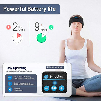 Sleep Headband, Enjoying Wireless Sleep Earbuds Noise Cancelling Headband Bluetooth Headphones with Speakers, for Sleep,Workout