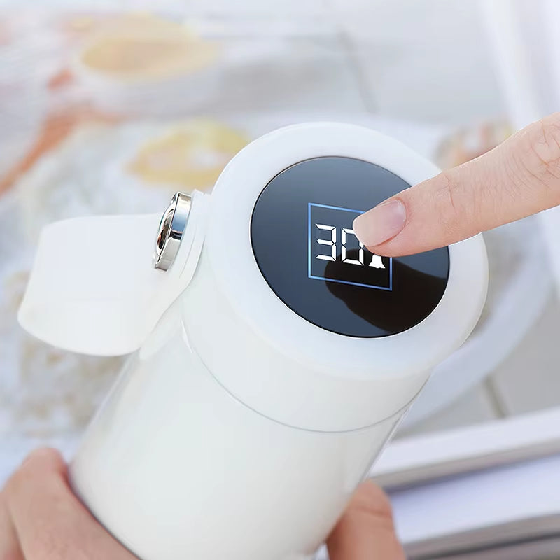 Ladies Portable Smart Temperature Display Thermos Cup Alarm Clock Reminder Drinking Gift Water Bottle Customization 400Ml