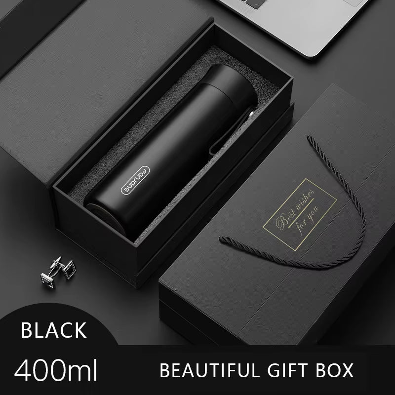 Ladies Portable Smart Temperature Display Thermos Cup Alarm Clock Reminder Drinking Gift Water Bottle Customization 400Ml