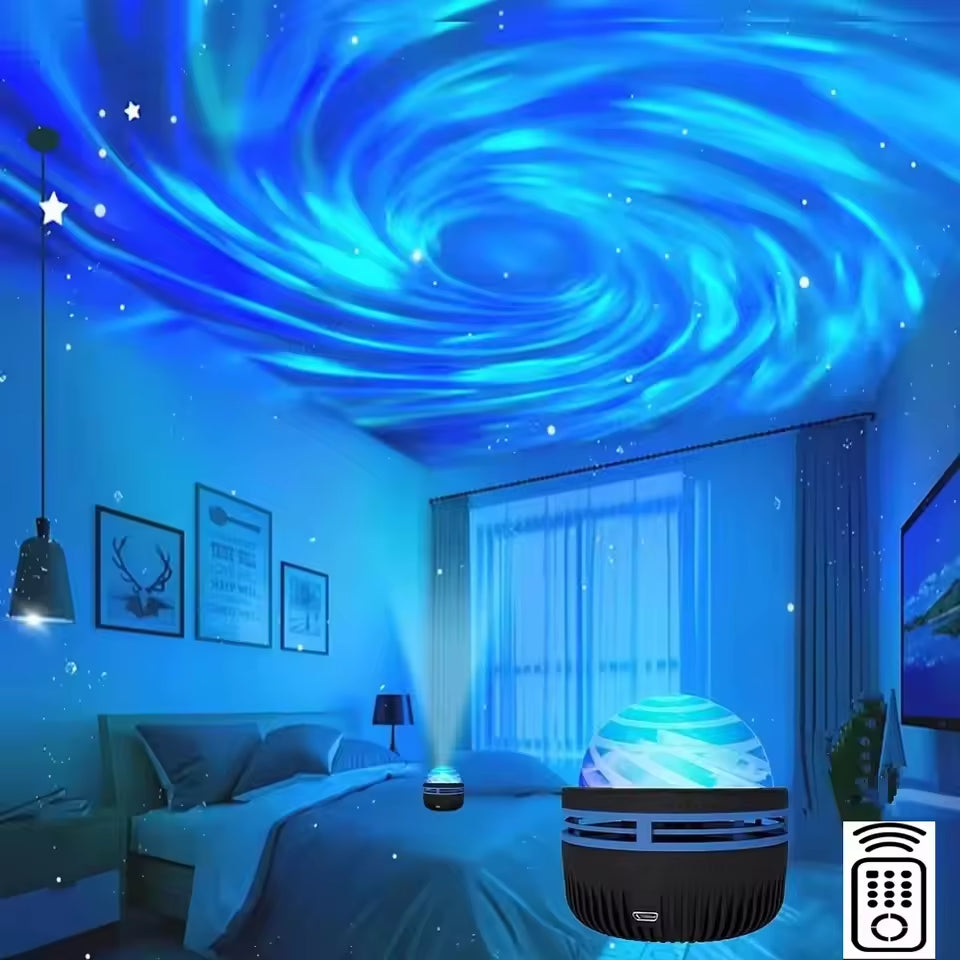 Galaxy Projector, Water Ocean Wave Projector for Bedroom Night Light Room Decor