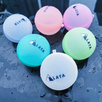 LATA 24 Reusable and Quick Fill Water Balloons, Silicone Refillable and Self-Sealing, Upgraded Version