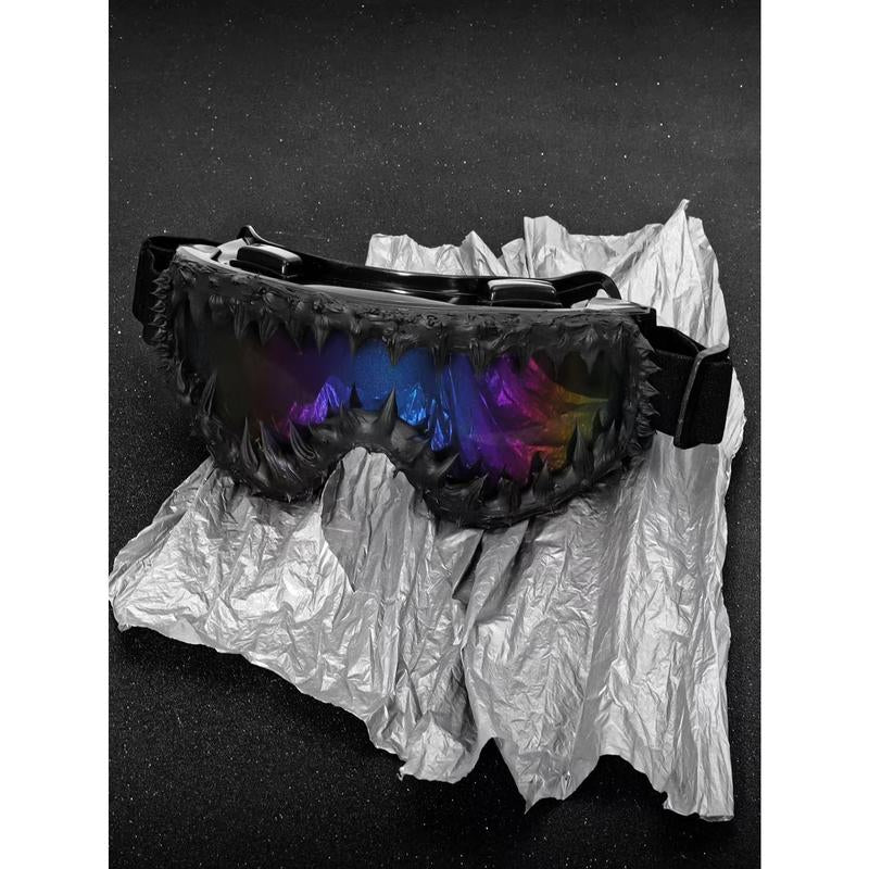 Punk Style Irregular Shaped Biking Sunglasses, Trendy Windproof Ski Goggles, Fashion Accessories for Outdoor Activities, Protective Gear for Men & Women, Sports Outdoor Accessories