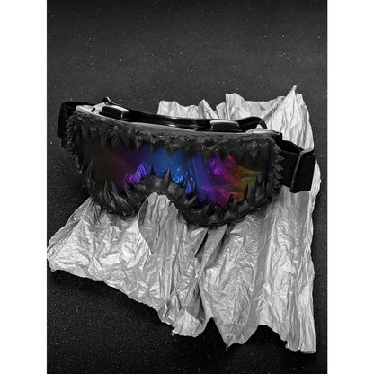 Punk Style Irregular Shaped Biking Sunglasses, Trendy Windproof Ski Goggles, Fashion Accessories for Outdoor Activities, Protective Gear for Men & Women, Sports Outdoor Accessories