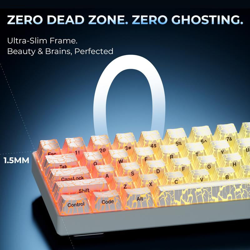 XVX HE68 Gateron EF Magnetic Pro Swtichs Rapid Trigger Gaming Hall Effect 68% Wired Mechanical Keyboard with Imd-Tech Keycaps, Gaming Accessories,Gaming Keyboard