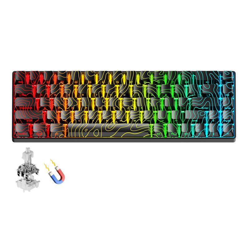 XVX HE68 Gateron EF Magnetic Pro Swtichs Rapid Trigger Gaming Hall Effect 68% Wired Mechanical Keyboard with Imd-Tech Keycaps, Gaming Accessories,Gaming Keyboard