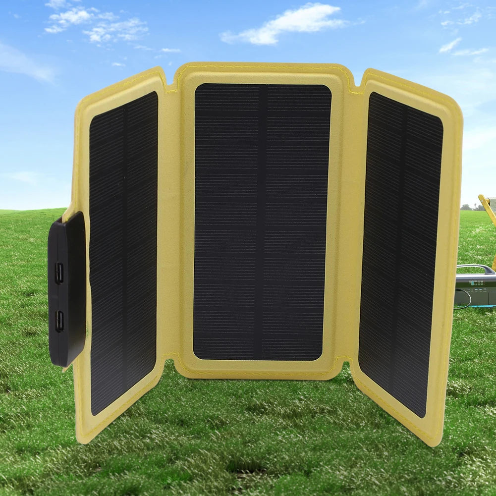 Outdoor Foldable Solar Panel Lightweight Portable Solar Power Bank USB Solar Mobile Power Battery Charger for Travel Emergency