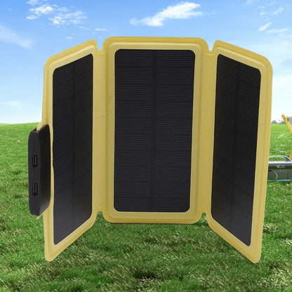 Outdoor Foldable Solar Panel Lightweight Portable Solar Power Bank USB Solar Mobile Power Battery Charger for Travel Emergency