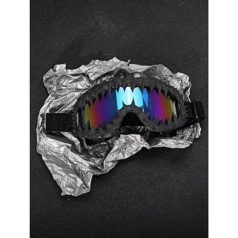 Punk Style Irregular Shaped Biking Sunglasses, Trendy Windproof Ski Goggles, Fashion Accessories for Outdoor Activities, Protective Gear for Men & Women, Sports Outdoor Accessories