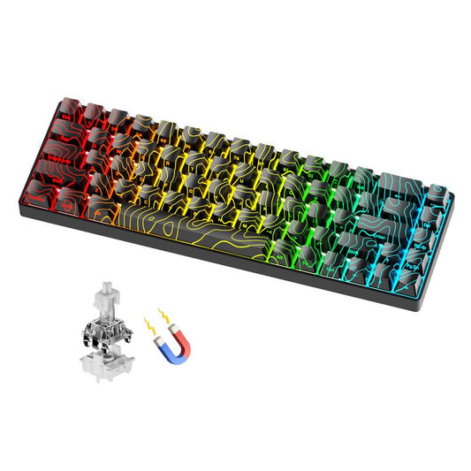 XVX HE68 Gateron EF Magnetic Pro Swtichs Rapid Trigger Gaming Hall Effect 68% Wired Mechanical Keyboard with Imd-Tech Keycaps, Gaming Accessories,Gaming Keyboard