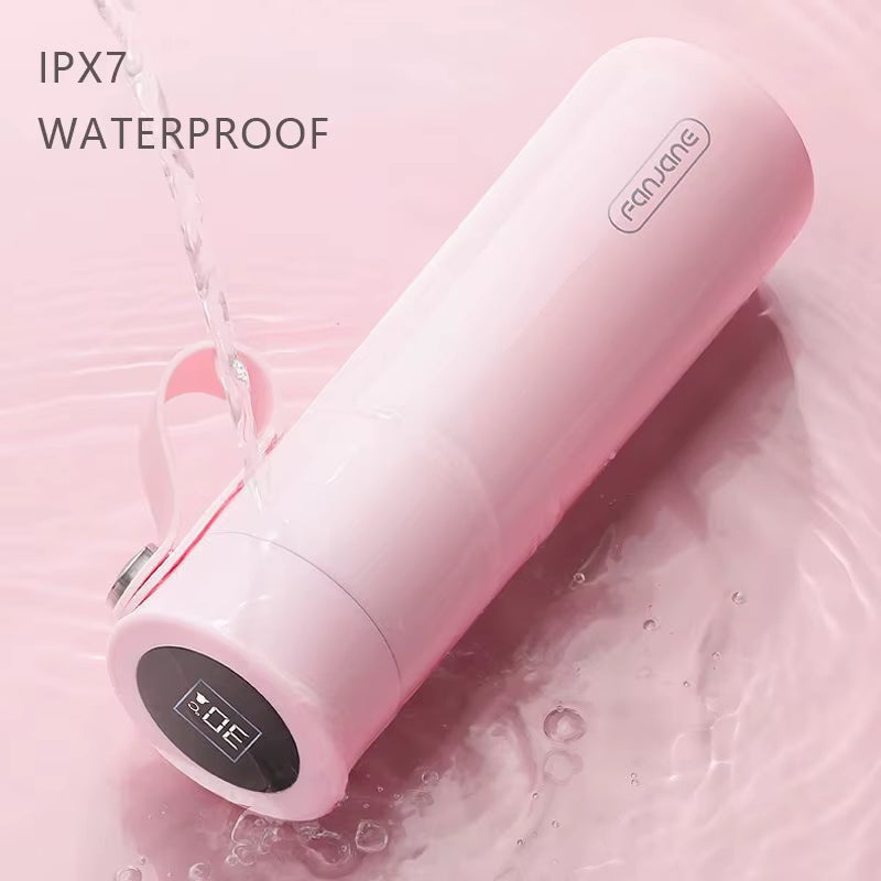 Ladies Portable Smart Temperature Display Thermos Cup Alarm Clock Reminder Drinking Gift Water Bottle Customization 400Ml