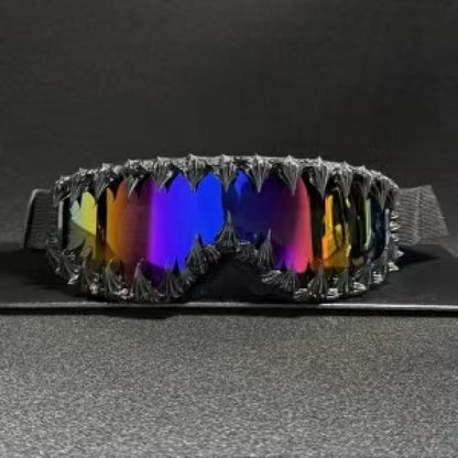 Punk Style Irregular Shaped Biking Sunglasses, Trendy Windproof Ski Goggles, Fashion Accessories for Outdoor Activities, Protective Gear for Men & Women, Sports Outdoor Accessories