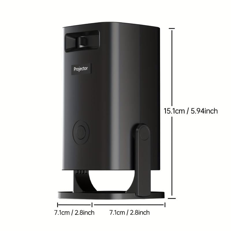 Ultra-Portable Mini Projector, Supports 4K, 1080P and 720P, Portable Viewing, 180 ° Rotation, Suitable for Mobile Phones/Tvs/Laptops, Home Theaters, a Must-Have Birthday Gift for Parties