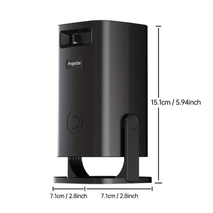 Ultra-Portable Mini Projector, Supports 4K, 1080P and 720P, Portable Viewing, 180 ° Rotation, Suitable for Mobile Phones/Tvs/Laptops, Home Theaters, a Must-Have Birthday Gift for Parties