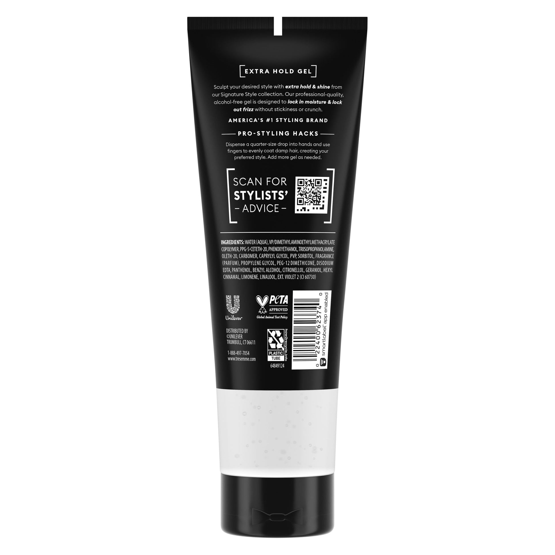 Tresemme Hair Gel Extra Hold Alcohol-Free for 24-Hour Frizz Control and Humidity Protection, 9 Oz