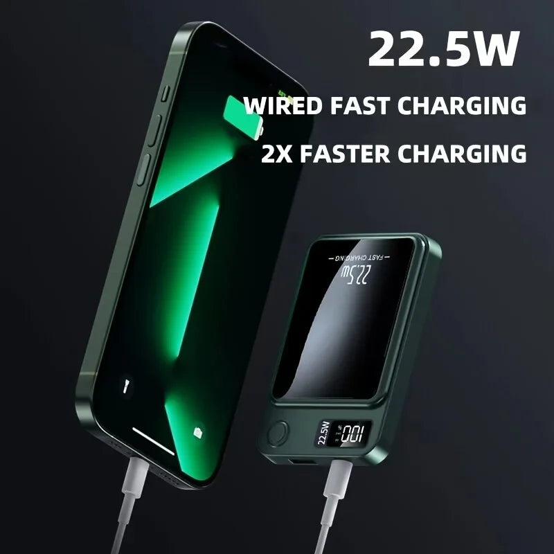 5000 Mah Magnetic Wireless Mobile Power, 22.5W/PD20W Fast Charging for Iphone15Pro Max/14Pro/13/12/Android Phones