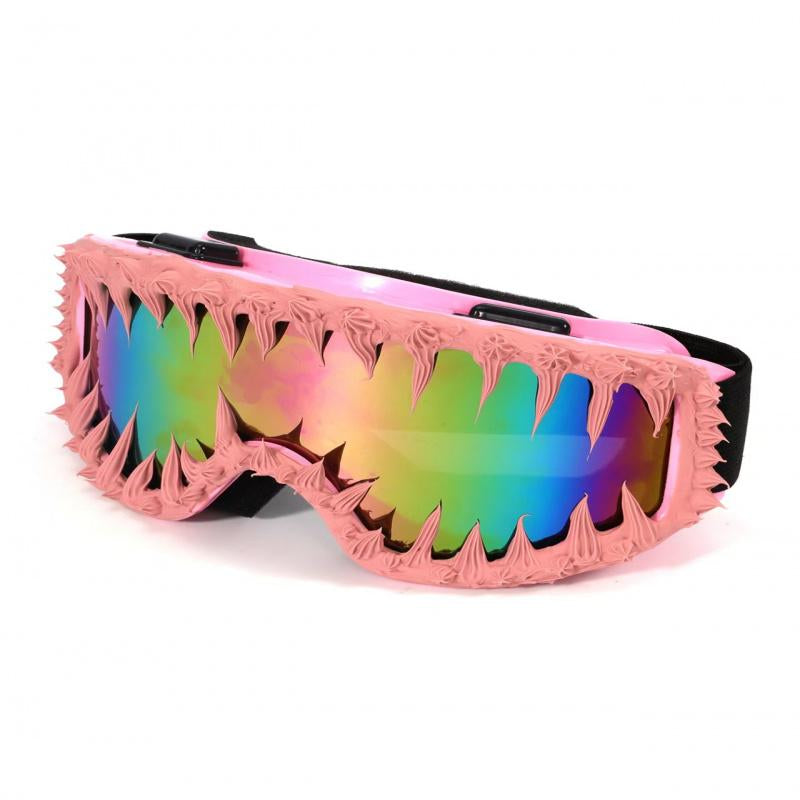 Punk Style Irregular Shaped Biking Sunglasses, Trendy Windproof Ski Goggles, Fashion Accessories for Outdoor Activities, Protective Gear for Men & Women, Sports Outdoor Accessories