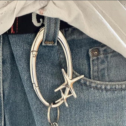 Starlight Y2K Metal Heavy Shiny Carabiner-Viral Carabiner Belt Loop Accessory - Fashion Accessory for Outdoor Camping &Everyday Use