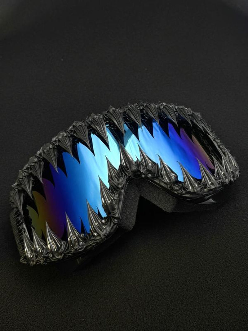 Punk Style Irregular Shaped Sunglasses, Trendy Windproof Ski Goggles, Fashion Accessories for Outdoor Activities, Protective Gear for Men & Women, Sports Outdoor Accessories, Bike Accessories