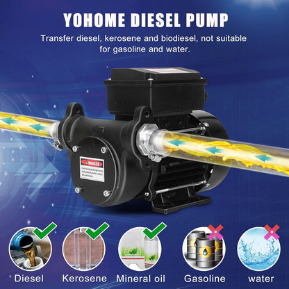 Diesel Transfer Pump 20GPM 80L/Min AC 110V Fuel & Oil Transfer Pump - Diesel, Kerosene, Biodiesel
