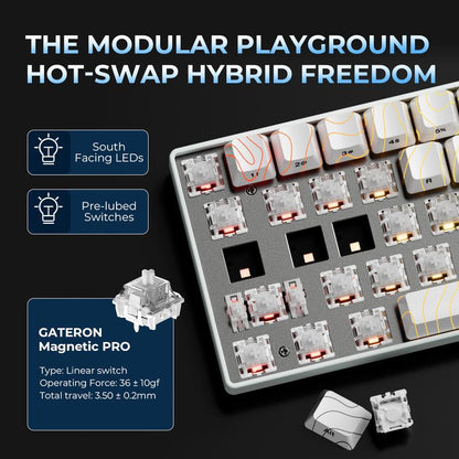 XVX HE68 Gateron EF Magnetic Pro Swtichs Rapid Trigger Gaming Hall Effect 68% Wired Mechanical Keyboard with Imd-Tech Keycaps, Gaming Accessories,Gaming Keyboard
