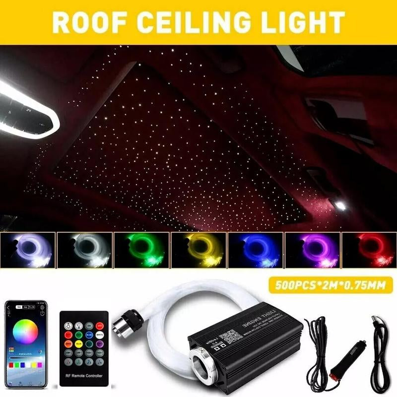 Car Headliner Star Light Kit 500Pc Roof Twinkle Ceiling Light Fiber Optics