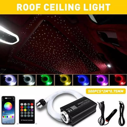 Car Headliner Star Light Kit 500Pc Roof Twinkle Ceiling Light Fiber Optics