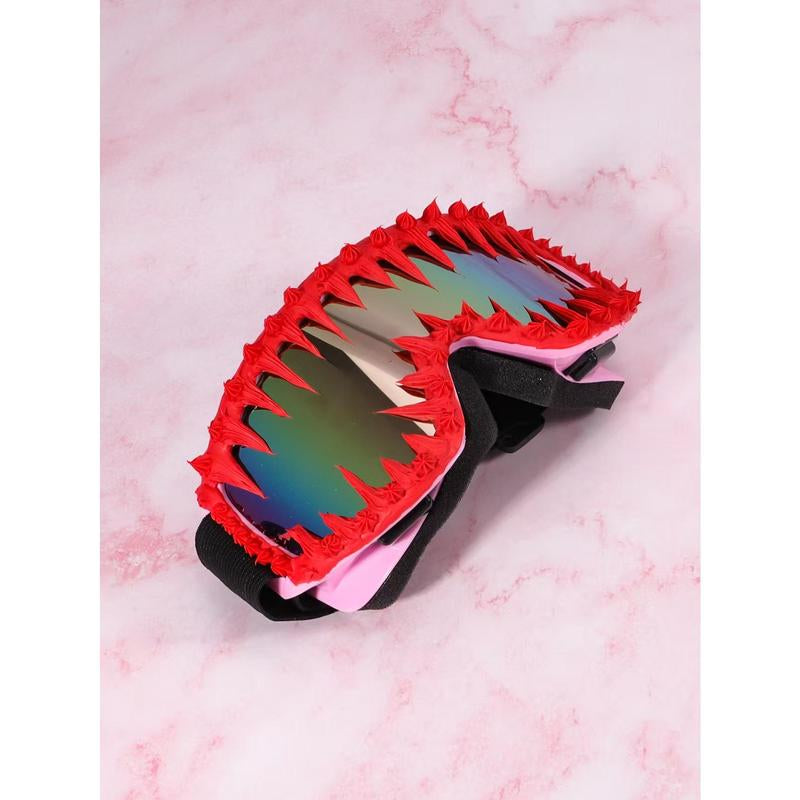 Punk Style Irregular Shaped Biking Sunglasses, Trendy Windproof Ski Goggles, Fashion Accessories for Outdoor Activities, Protective Gear for Men & Women, Sports Outdoor Accessories