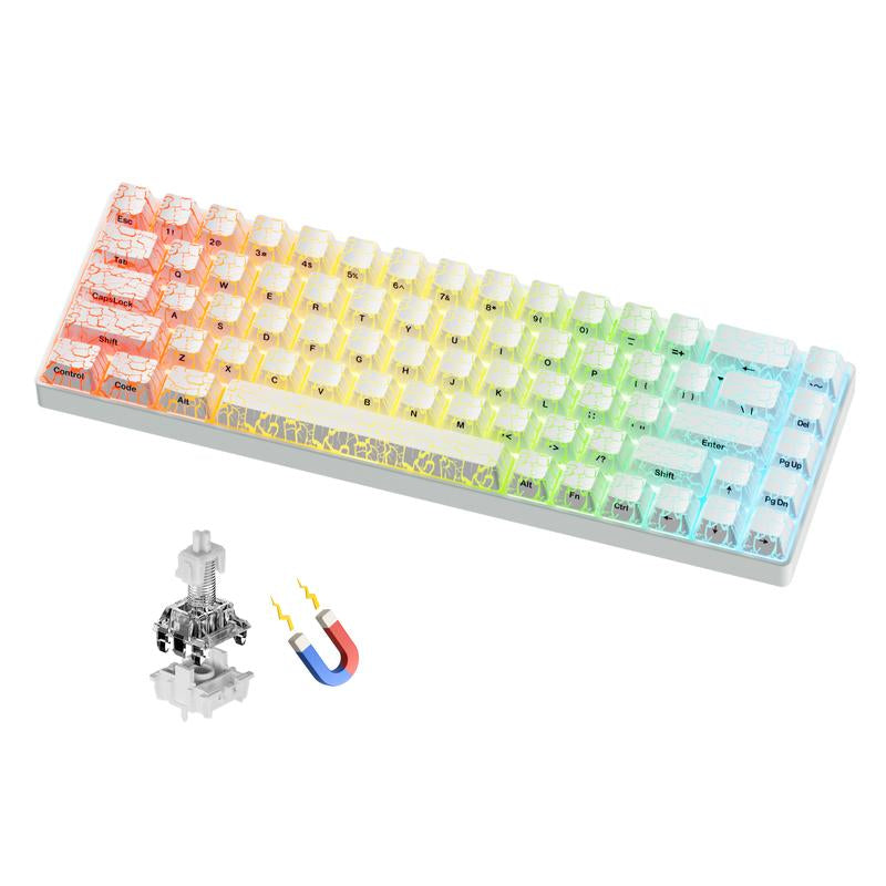 XVX HE68 Gateron EF Magnetic Pro Swtichs Rapid Trigger Gaming Hall Effect 68% Wired Mechanical Keyboard with Imd-Tech Keycaps, Gaming Accessories,Gaming Keyboard