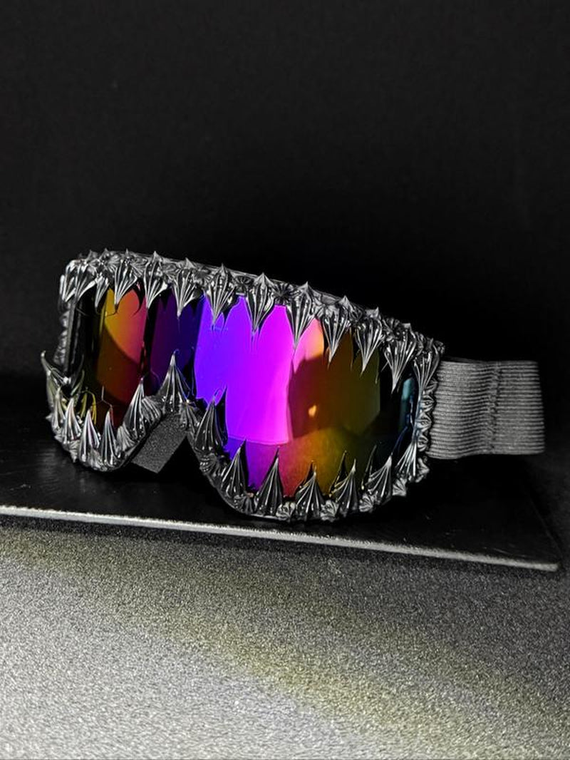 Punk Style Irregular Shaped Sunglasses, Trendy Windproof Ski Goggles, Fashion Accessories for Outdoor Activities, Protective Gear for Men & Women, Sports Outdoor Accessories, Bike Accessories